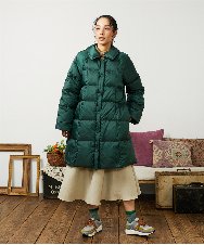 GJJAE39470 Jocomomola(ホコモモラ) 【リバーシブル】Flor Alta ロングダウンコート グリーン