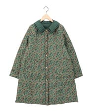 GJJAE39470 Jocomomola(ホコモモラ) 【リバーシブル】Flor Alta ロングダウンコート グリーン