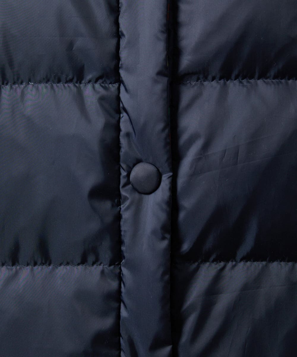 GJJAE39470 Jocomomola(ホコモモラ) 【リバーシブル】Flor Alta ロングダウンコート ネイビー