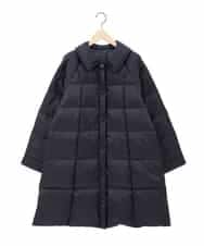 GJJAE39470 Jocomomola(ホコモモラ) 【リバーシブル】Flor Alta ロングダウンコート ネイビー