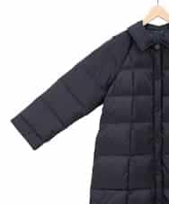 GJJAE39470 Jocomomola(ホコモモラ) 【リバーシブル】Flor Alta ロングダウンコート ネイビー