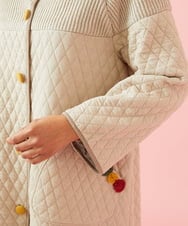 GJJAG72400 Jocomomola(ホコモモラ) Mural ニット×キルティングライトアウター アイボリー