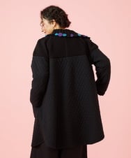 GJJAG72400 Jocomomola(ホコモモラ) Mural ニット×キルティングライトアウター ブラック