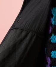 GJJAG72400 Jocomomola(ホコモモラ) Mural ニット×キルティングライトアウター ブラック