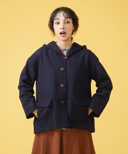 GJJAS31420 Jocomomola メルトン ショートコート