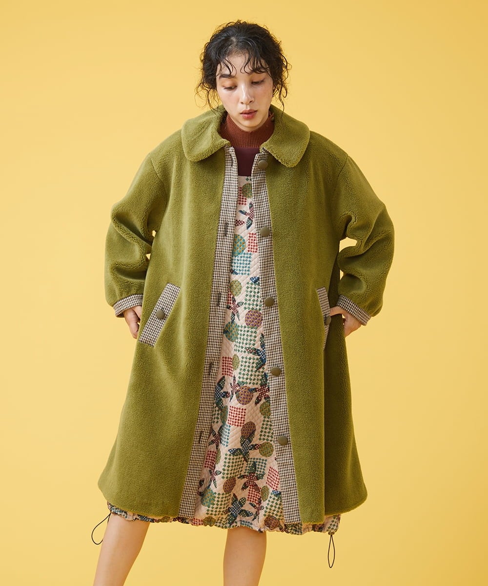 大きな取引 【Jocomomola de Sybilla】裏ボアロングキルティングコート 