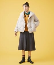 GJJAT34350 Jocomomola(ホコモモラ) ナイロンワッシャー ショートダウン アイボリー
