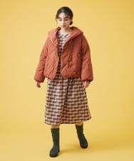 GJJAT34350 Jocomomola(ホコモモラ) ナイロンワッシャー ショートダウン アイボリー