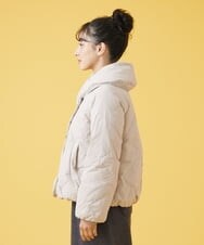 GJJAT34350 Jocomomola(ホコモモラ) ナイロンワッシャー ショートダウン アイボリー