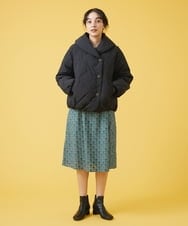GJJAT34350 Jocomomola(ホコモモラ) ナイロンワッシャー ショートダウン アイボリー