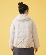 GJJAT34350 Jocomomola(ホコモモラ) ナイロンワッシャー ショートダウン アイボリー