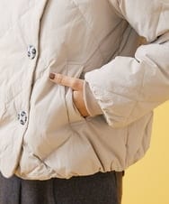 GJJAT34350 Jocomomola(ホコモモラ) ナイロンワッシャー ショートダウン アイボリー