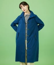 GJJCA02480 Jocomomola(ホコモモラ) 【3WAY】Juntos フラワー刺繍ベスト付きロングコート  ブルー