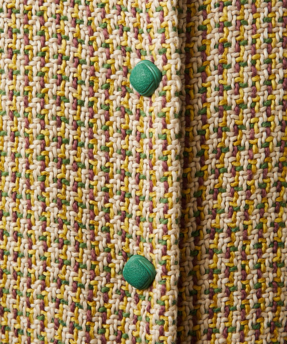 GJJCD02420 Jocomomola(ホコモモラ) La escena inicial ジャカードハーフ丈コート ベージュ