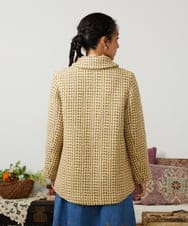 GJJCD02420 Jocomomola(ホコモモラ) La escena inicial ジャカードハーフ丈コート ベージュ