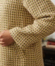 GJJCD02420 Jocomomola(ホコモモラ) La escena inicial ジャカードハーフ丈コート ベージュ