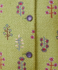 GJJCV01460 Jocomomola(ホコモモラ) Arbol 刺繍ノーカラージャケット アイボリー