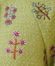 GJJCV01460 Jocomomola(ホコモモラ) Arbol 刺繍ノーカラージャケット アイボリー