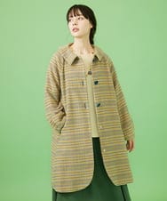 GJJDA36450 Jocomomola(ホコモモラ) Camino ジャカードロングコート ベージュ