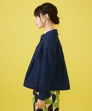 タック入りAラインデニムジャケット(デニムジャケット