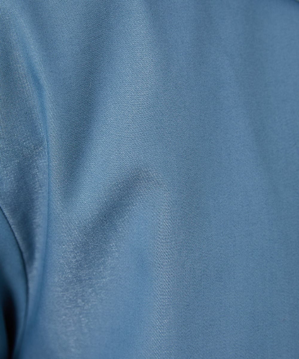 GJJDD30380 Jocomomola(ホコモモラ) 裏地プリントロングコート ブルー