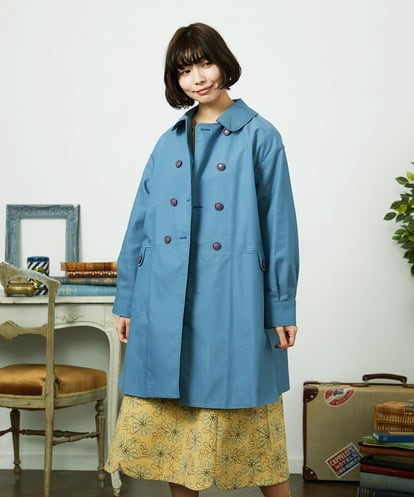 GJJDD30380 Jocomomola 裏地プリントロングコート