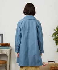 GJJDD30380 Jocomomola(ホコモモラ) 裏地プリントロングコート ブルー