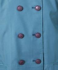 GJJDD30380 Jocomomola(ホコモモラ) 裏地プリントロングコート ブルー