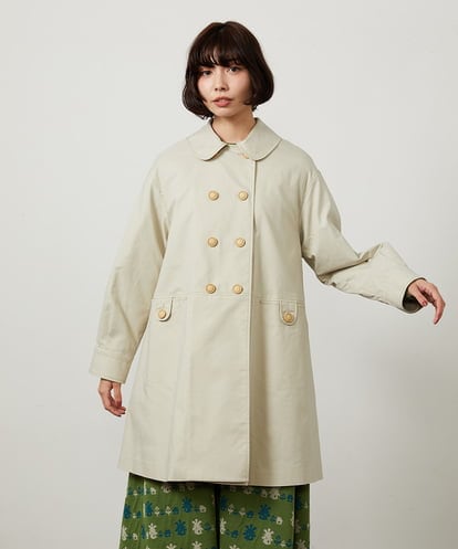 GJJDD30380 Jocomomola 裏地プリントロングコート