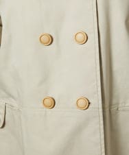 GJJDD30380 Jocomomola(ホコモモラ) 裏地プリントロングコート ベージュ