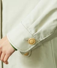 GJJDD30380 Jocomomola(ホコモモラ) 裏地プリントロングコート ベージュ