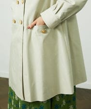 GJJDD30380 Jocomomola(ホコモモラ) 裏地プリントロングコート ベージュ