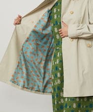 GJJDD30380 Jocomomola(ホコモモラ) 裏地プリントロングコート ベージュ