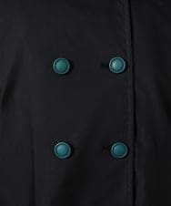 GJJDD30380 Jocomomola(ホコモモラ) 裏地プリントロングコート ブラック