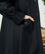 GJJDD30380 Jocomomola(ホコモモラ) 裏地プリントロングコート ブラック