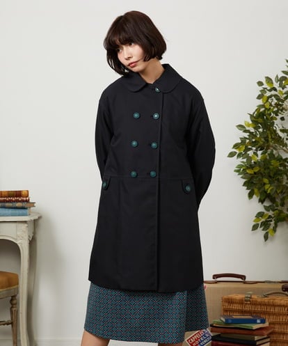 GJJDD30380 Jocomomola 裏地プリントロングコート