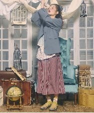 GJJDD31330 Jocomomola(ホコモモラ) 裏地プリント  ノーカラーミドル丈コート ブルー