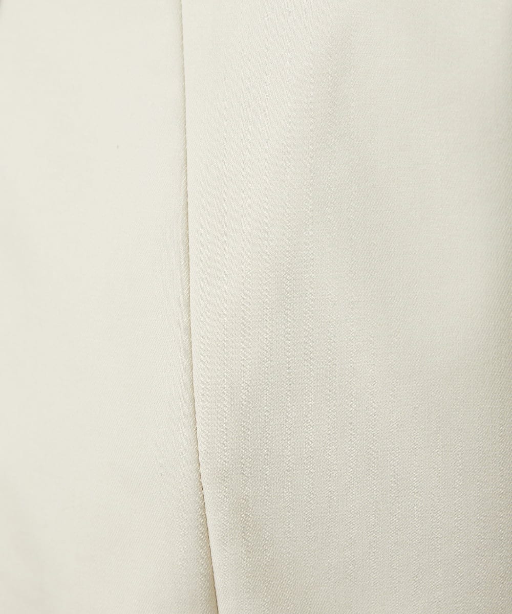 GJJDD31330 Jocomomola(ホコモモラ) 裏地プリント  ノーカラーミドル丈コート ベージュ