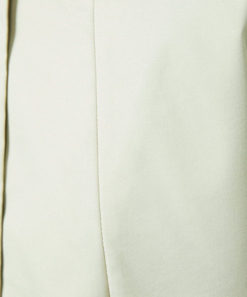 GJJDD31330 Jocomomola(ホコモモラ) 裏地プリント  ノーカラーミドル丈コート ベージュ