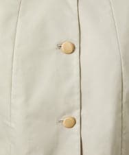 GJJDD31330 Jocomomola(ホコモモラ) 裏地プリント  ノーカラーミドル丈コート ベージュ