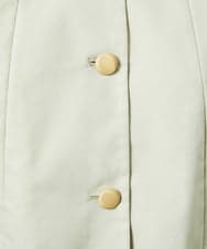 GJJDD31330 Jocomomola(ホコモモラ) 裏地プリント  ノーカラーミドル丈コート ベージュ