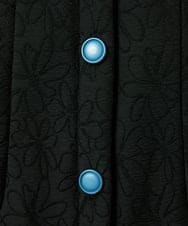 GJJDD37360 Jocomomola(ホコモモラ) Linea フラワージャカード 中綿入りコート ブラック