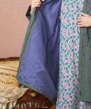 GJJDE03380 Jocomomola(ホコモモラ) Molino de vientoycasa 刺繍ロングコート グリーン