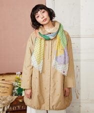 GJJDE03380 Jocomomola(ホコモモラ) Molino de vientoycasa 刺繍ロングコート ベージュ