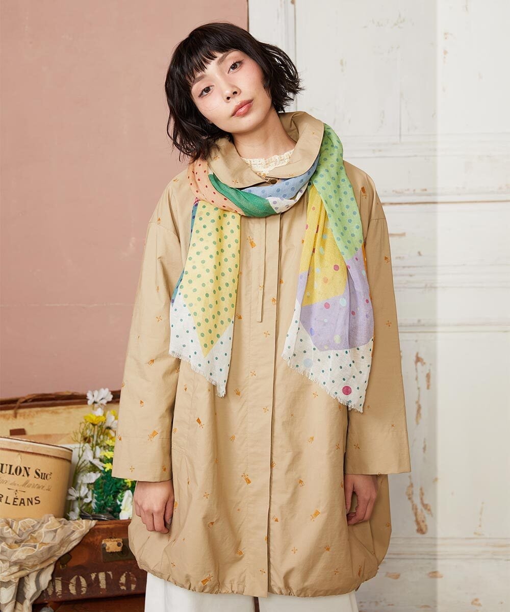 GJJDE03380 Jocomomola(ホコモモラ) Molino de vientoycasa 刺繍ロングコート ベージュ