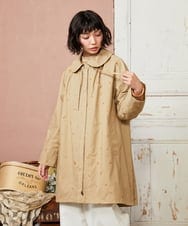 GJJDE03380 Jocomomola(ホコモモラ) Molino de vientoycasa 刺繍ロングコート ベージュ