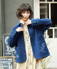GJJDE39250 Jocomomola(ホコモモラ) デニムワークジャケット ネイビー