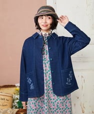 GJJDE39250 Jocomomola(ホコモモラ) デニムワークジャケット ネイビー