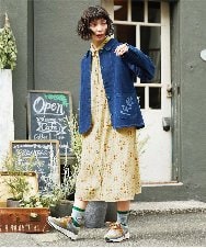 GJJDE39250 Jocomomola(ホコモモラ) デニムワークジャケット ネイビー