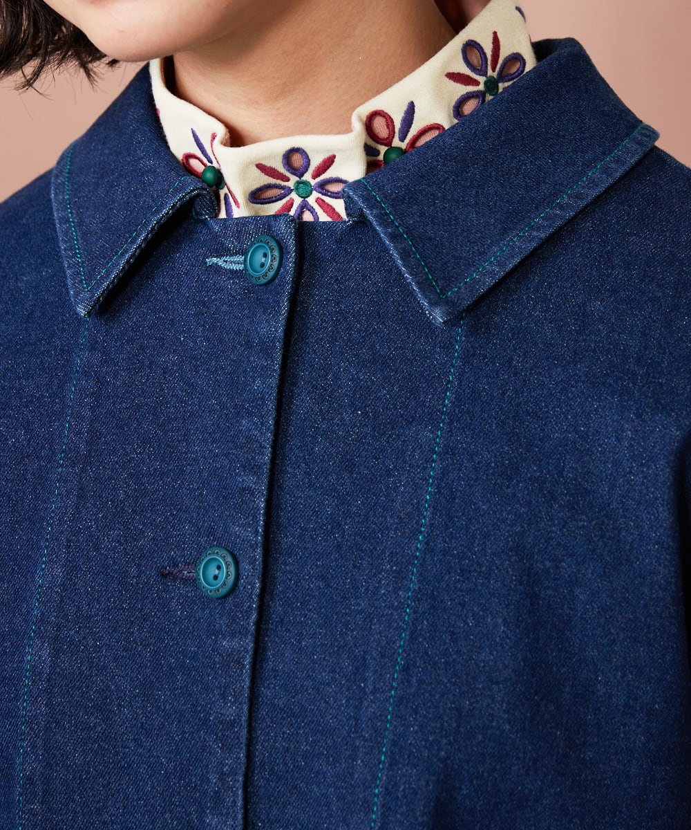 GJJDE39250 Jocomomola(ホコモモラ) デニムワークジャケット ネイビー